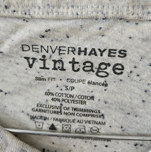 Small Men's Denver Hayes Vintage Slim Fit Tshirt - Picture 2 of 2